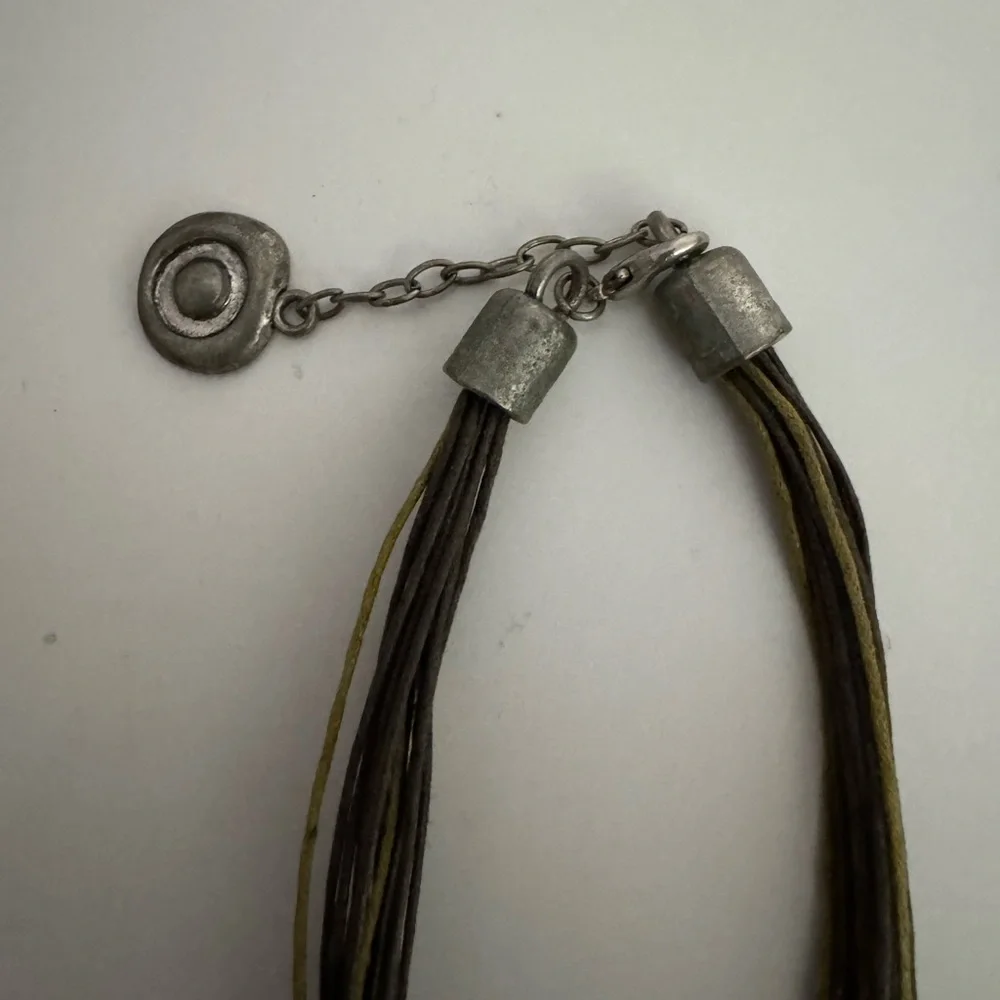 Elegant Silver and Brown Jewelry Set